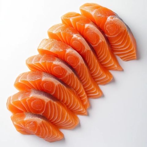 日本美食節今僅剩一周,切好的三文魚讓您垂涎三尺