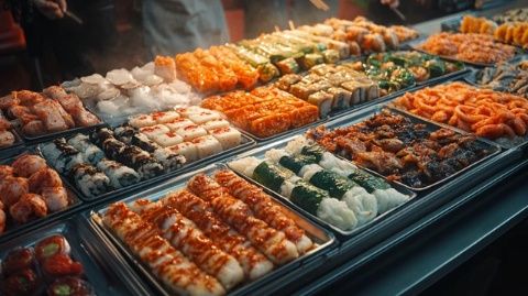 首爾炸雞魚餅來襲!老大連美食城重啟,千山路雞肉小串香氣誘人