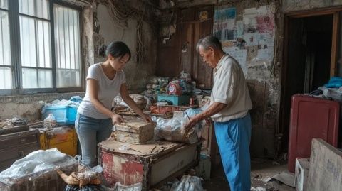 青島情侶不慎丟棄23萬現金，環衛工人三度翻找助其找回全部積蓄