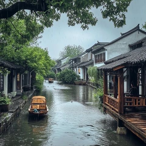 在蘆茨村我們邊走邊看邊拍，不知不覺就走到了沿河街道的盡頭，一路都是飯店