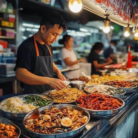 馬來西亞街頭人氣爆棚:瓦雞煲飯與印度煎餅的美味對(duì)決