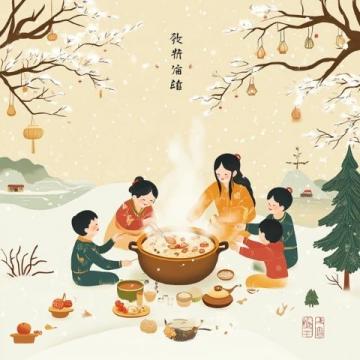 臘八節喝粥迎新歲，臘梅香里話團圓