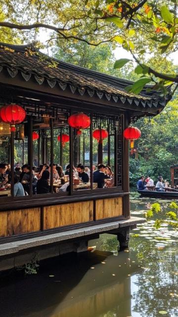 杭州塘棲古鎮舉辦“大運河美食·非遺集市”活動,展現沿岸特色文化