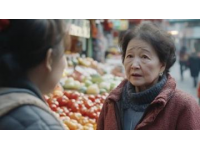 小楊阿姨帶著孩子們去菜市場。