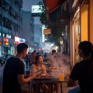 地攤燒烤店,夜宵勝地