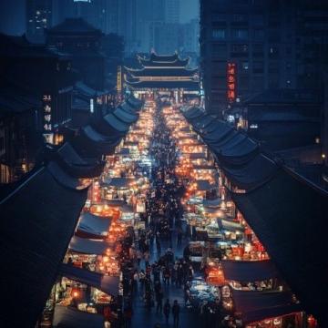 海口夜市熱鬧程度與其他城市相比不減,周末市場更是生活的一部分。