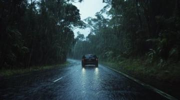梅雨時節，雨水稀里嘩啦下個不停，車行雨中，又是另外一番風景……