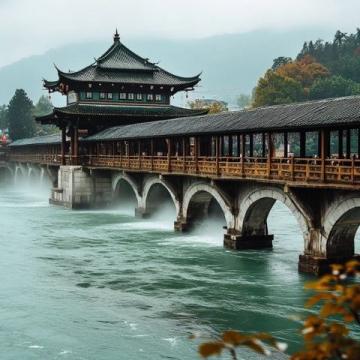 淮河之上古鎮新橋映長虹