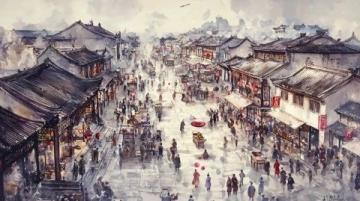 平江路繁華盛景:兩條平行街道共繪山水畫卷