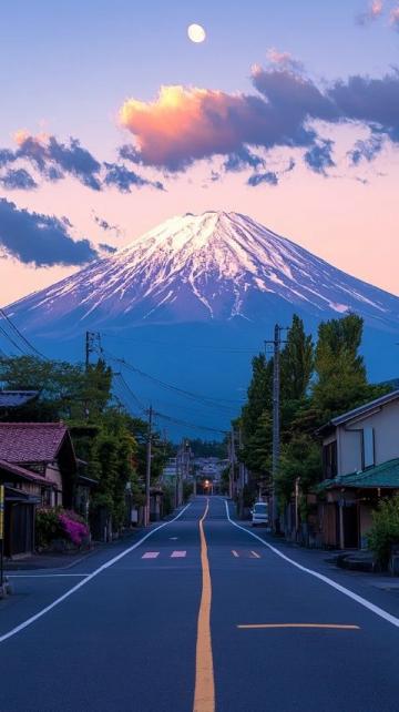 富士山一日游之旅,傍晚泡溫泉,清晨一睹雄偉景象