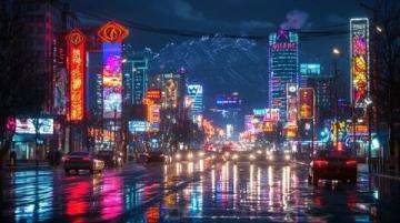 新疆昌吉回族自治州阜康市：漫步街頭，盡享地道酸奶與夜色美景