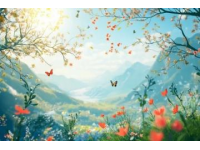 輕盈的春天里的風景
