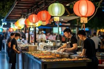 嘉興路美食街夜市人氣旺盛