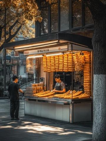 早上五點半,渭南的小吃店就開始忙碌了