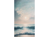 西太平洋上空的金黃色夕陽