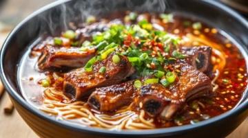 內(nèi)江牛肉面是四川省內(nèi)江市的特色傳統(tǒng)小吃,以其麻辣鮮香、