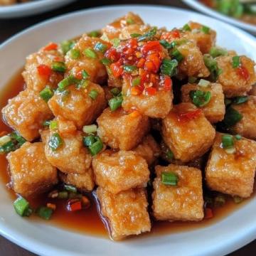 經典中式美食:嫩豆腐配各式配料與調料的鐵板豆腐