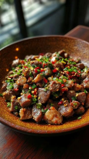 菌菇紅椒炒牛肉:舌尖上的熱辣鮮香交響曲