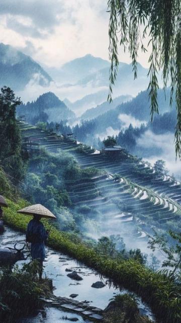 清明時節(jié),細(xì)雨綿綿,萬物復(fù)蘇,田野間果園里,路邊長了許多的鼠曲草