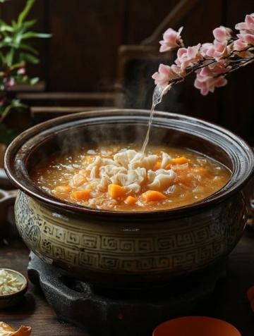 在五峰山口,在杏花深處,吃到最正宗的"熬菜"和最松脆的"貼餅子","熬菜"應(yīng)該算