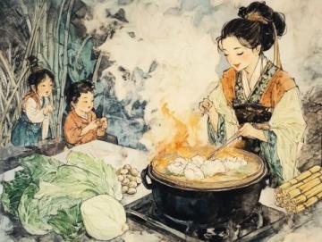 工筆畫中的毛筆字:美食文化的藝術(shù)展現(xiàn)