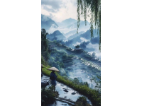 清明時節(jié)，細(xì)雨綿綿，萬物復(fù)蘇,田野間果園里，路邊長了許多的鼠曲草
