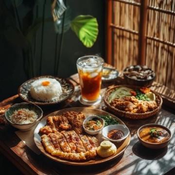 港式茶餐廳泰式菠蘿海鮮炒飯,照燒豬扒滑蛋飯飯這兩道港式茶餐廳的招牌飯