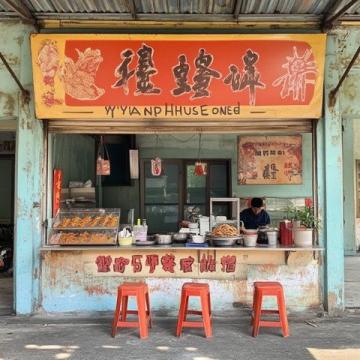老式地攤上的美食高手:炒雞鹵肉涼皮一應俱全