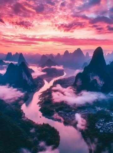 桂林山水與詩中的意境：自然之美與人文情感
