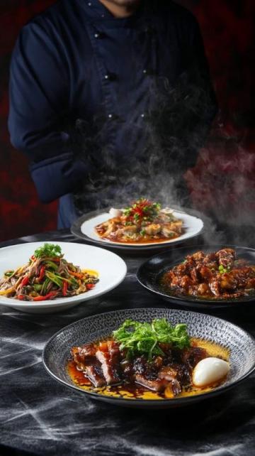 成都地道美食:探索‘饕林’酒店的招牌晾桿白切豬肘佳肴體驗