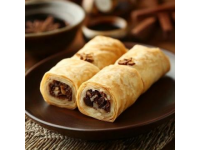 手抓餅魔法：無烤箱也能輕松享受的蜜豆卷與牛肉卷小食記