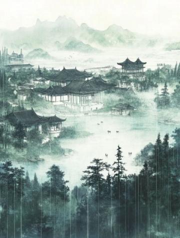 雨季中的江南:詩意與生活交織的水墨畫卷