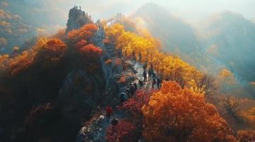 韓國游客紛至沓來，新鄉南太行秋景引贊不已