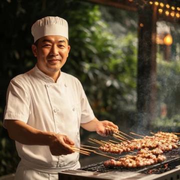 河南特色美食:烙饃卷羊肉串