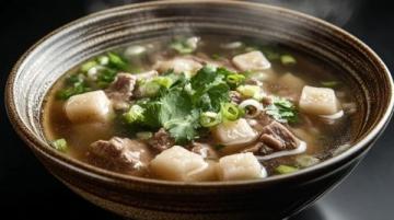 春季美食大賽西湖牛肉羹這道美食我第一次喝的時候是在杭州旅游的的時