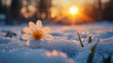 暴雪過后的寧靜與春陽的無力感