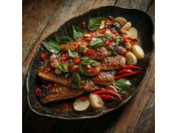 川菜傳統豆瓣魚(傳統金典川菜之一豆瓣魚,豆瓣魚是川菜中的傳統名菜，其色澤紅亮)