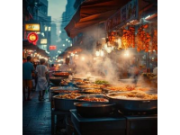 廣州夜景繁華迷人，美食街區(qū)游客如織享特色佳肴