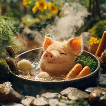 東北菜館必推：萌版“小豬蓋被