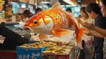 朋友們,這幾條近十公分的金魚如果我說是一塊五一條買的,你一定不會相信吧?如果說我