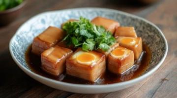年夜飯硬菜之招財進寶(鮑魚紅燒肉),好顏值高!