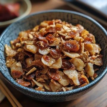 香脆可口的炒蓮藕配外婆菜——家的味道在舌尖綻放