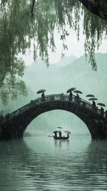醉美松湖煙雨中,等你來一場說走就走的旅行
