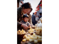 伊春泓江市場的東門，有一家回民菜的小盤菜做的非常的便宜，實惠，還可口,前天中午