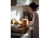 今天在徒弟張潔的明婷小館（太古里店）教他們做傳統的粉蒸肉、蔥末肝片
