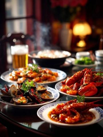 我生日當天老婆帶我去中吳賓館自助餐,享受美食與精彩節目