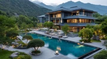 金寨蔚藍海岸度假山莊在安徽省六安市金寨縣油坊店鄉龔沖村，有一處度假勝地——
