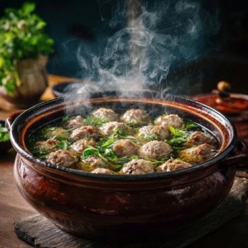 西峰下莊羊肉那可是一絕,清晨羊肉館子就開始忙碌,大鐵鍋里羊肉湯翻滾