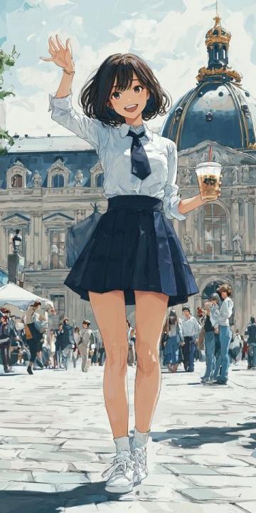 離了個大譜！近日，一女孩來到法國巴黎旅游，結果在景點旁竟然看到了煎餅果子