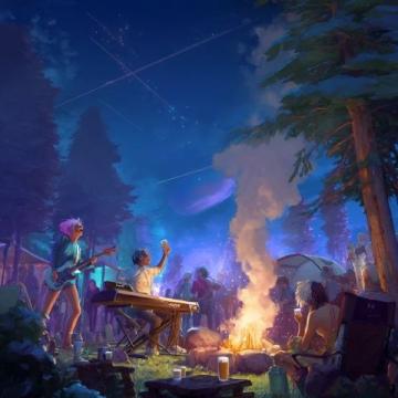 鳳凰湖畔夜幕璀璨：露營節(jié)星空下的狂歡盛宴